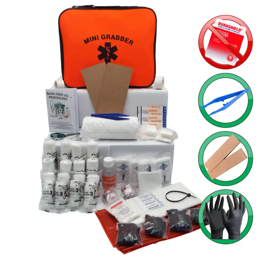 Regulation 7 (Factory) First Aid Kit (Government Spec) with Mini Grabber First Aid Bag