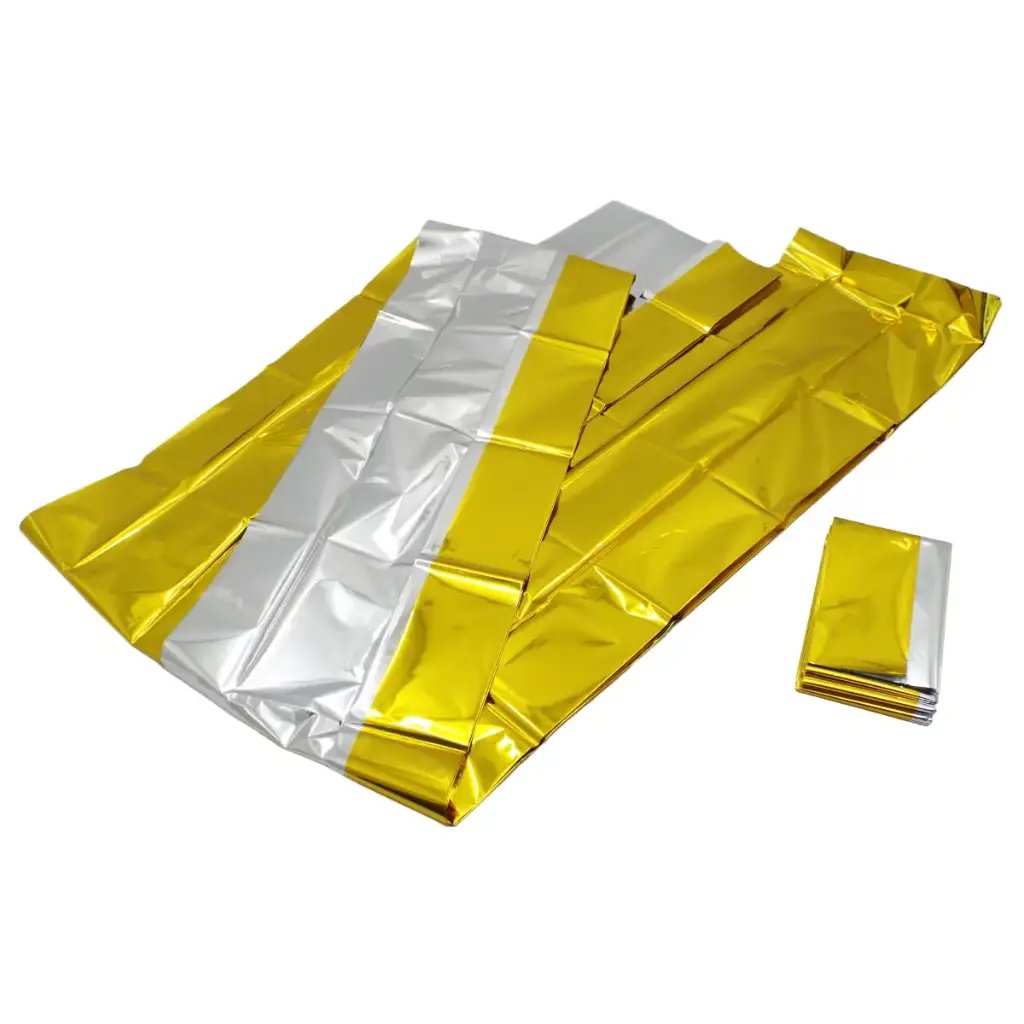 Emergency Rescue Blanket / Space Blanket (Silver/Gold) - 2mx1.1m