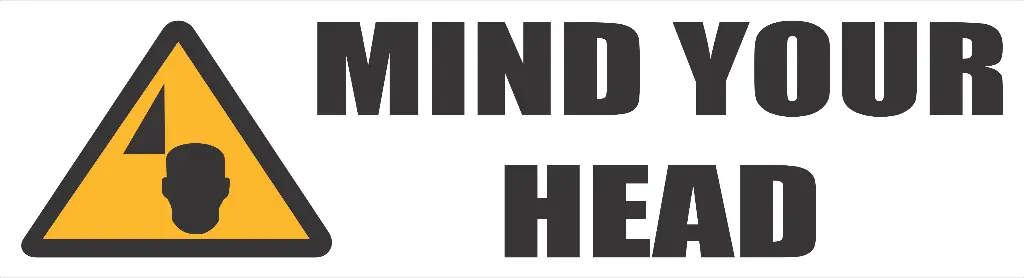 C-HZ12 - Mind Your Head Safety Sign (300x80mm)