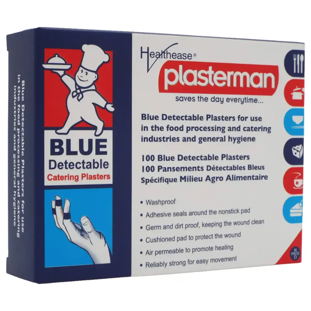 Blue Detectable Catering Plaster Strips – Pack of 100