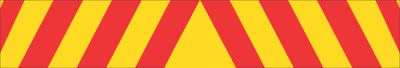 Truck Chevron - Yellow/Red (Reflective)