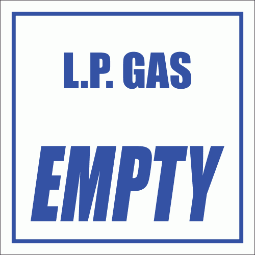 GAS10 - L.P. Gas Empty Sign