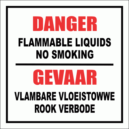 GAS16 - Danger Flammable Liquids Sign