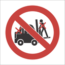 PV29 - SABS No lifting on forklift safety sign