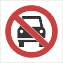 PV16 - SABS Vehicles not allowed safety sign