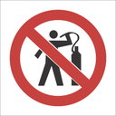 PV11 - SABS No air dusting allowed safety sign