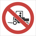 PV10 - SABS No forklifts allowed safety sign