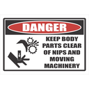 DG19 - Keep Hands Clear Danger Sign