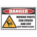 DG5 - Moving Parts Can Crush And Cut Danger Sign