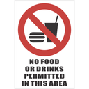 PR57 - No Food Or Drink Allowed Sign