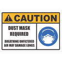 CU3 - Dust Mask Required Caution Sign