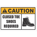 CU5 - Closed Toe Shoes Required Sign