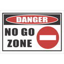 DG6 - No Go Zone Danger Sign