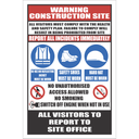 C38 - Warning Construction Site Combo Sign
