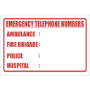 AS3 - Emergency Numbers Sign