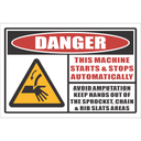 DG23 - Machine Starts Automatically Danger Sign