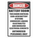 DG28 - Battery Room Danger Sign