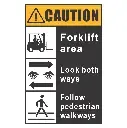 FLS4 - Caution Forklift Area Sign