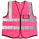 Pink Reflective Vest with Pockets