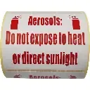 Aerosols Warning Label Sticker Roll