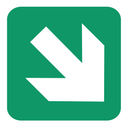 GA31 - SABS Diagonal arrow safety sign