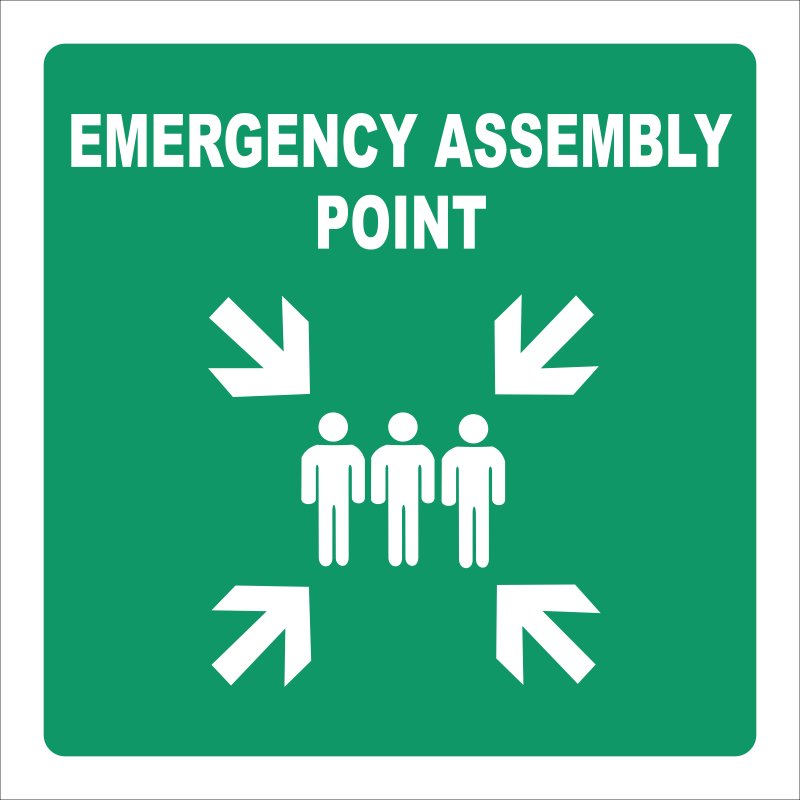 GA26 - Emergency assembly point safety sign