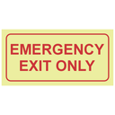 F41 - SABS Emergency exit only photoluminescent safety sign