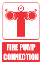 FB8E - Fire Pump Connection Explanatory Safety Sign