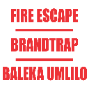 FR6 - Fire Escape Safety Sign