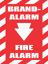 FR19 - Fire Alarm Chevron Safety Sign