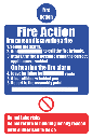 FR27 - Fire Action  Safety Sign V