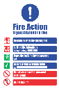 FR30 - Fire Action  Safety Sign VII