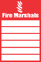 FR34 - Fire Marshals Safety Sign