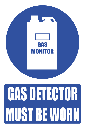 MV17E - Gas Monitor Explanatory Safety Sign
