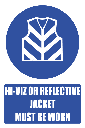 MV25E - Reflective Jacket Explanatory Safety Sign