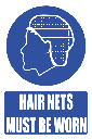 MV26EN - Hair Net Explanatory Safety Sign