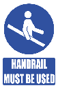 MA3E - Use Handrail Explanatory Safety Sign