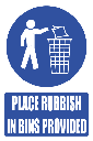 MA29 - Rubbish Bins Safety Sign