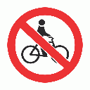 PV7 - No Cycling Safety Sign