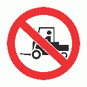 PV10 - No Forklift Safety Sign