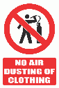 PV11E - No Air Dusting Explanatory Safety Sign