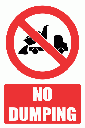 PV13E - No Dumping Explanatory Safety Sign