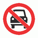 PV16 - No Vehicles Safety Sign