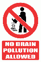 PV28E - No Drain Pollution Explanatory Safety Sign