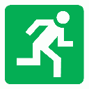 GA4 - Escape Route Right Sign