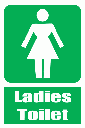 GA10E - Ladies Toilet Explanatory Sign