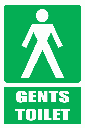 GA11E - Gents Toilet Explanatory Sign