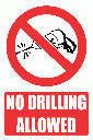 PV32E - No Drilling Explanatory Safety Sign