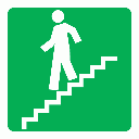 GA17 - Stairs Going Down Sign