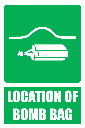 GA21E - Location Of Bomb Bag Explanatory Sign